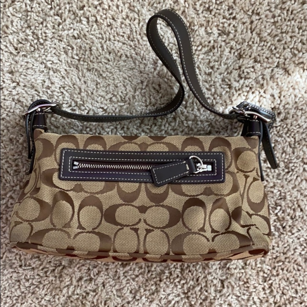 COACH signature C brown bag